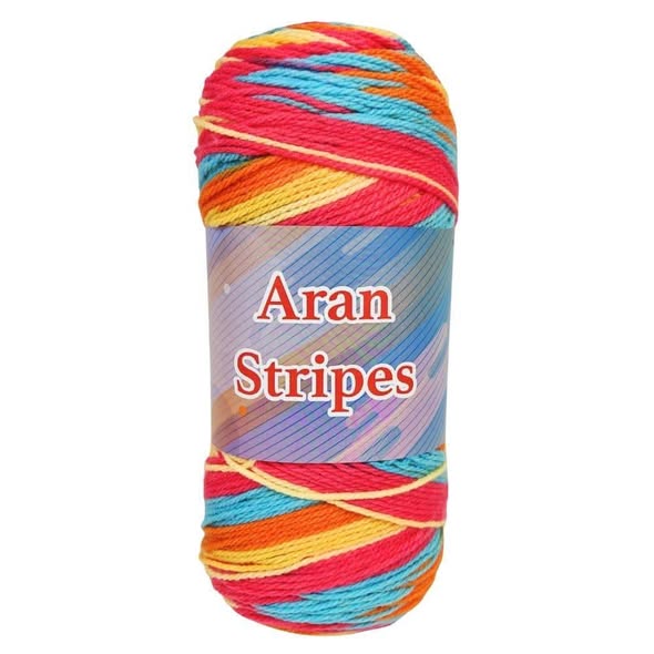 KNITCO ARAN STRIPE 200 GRAM BALL (03)