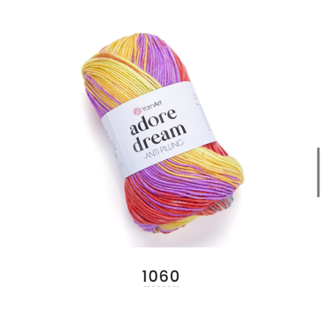 YARNART ADORE DREAMS DK 100 GRAM BALL (1060)