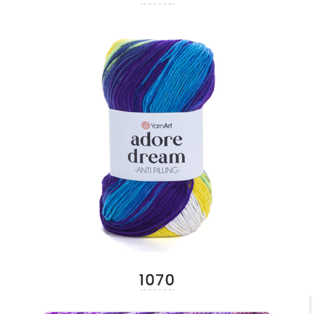 YARNART ADORE DREAMS DK 100 GRAM BALL (1070)