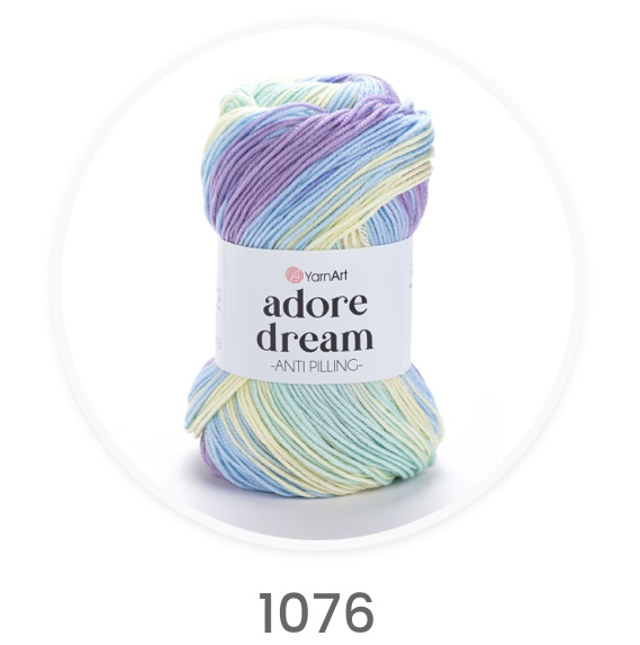 YARNART ADORE DREAMS DK 100 GRAM BALL (1076)