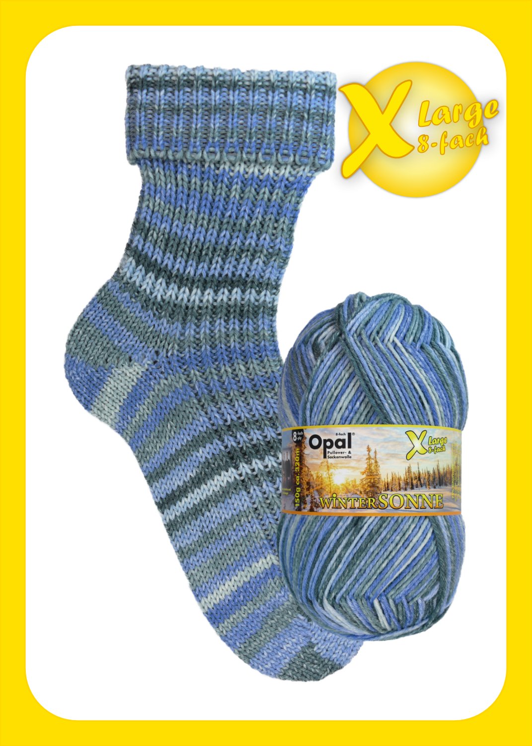 OPAL 8PLY SOCK WOOL 150 GRAM BALL WINTERSONNE (11433)