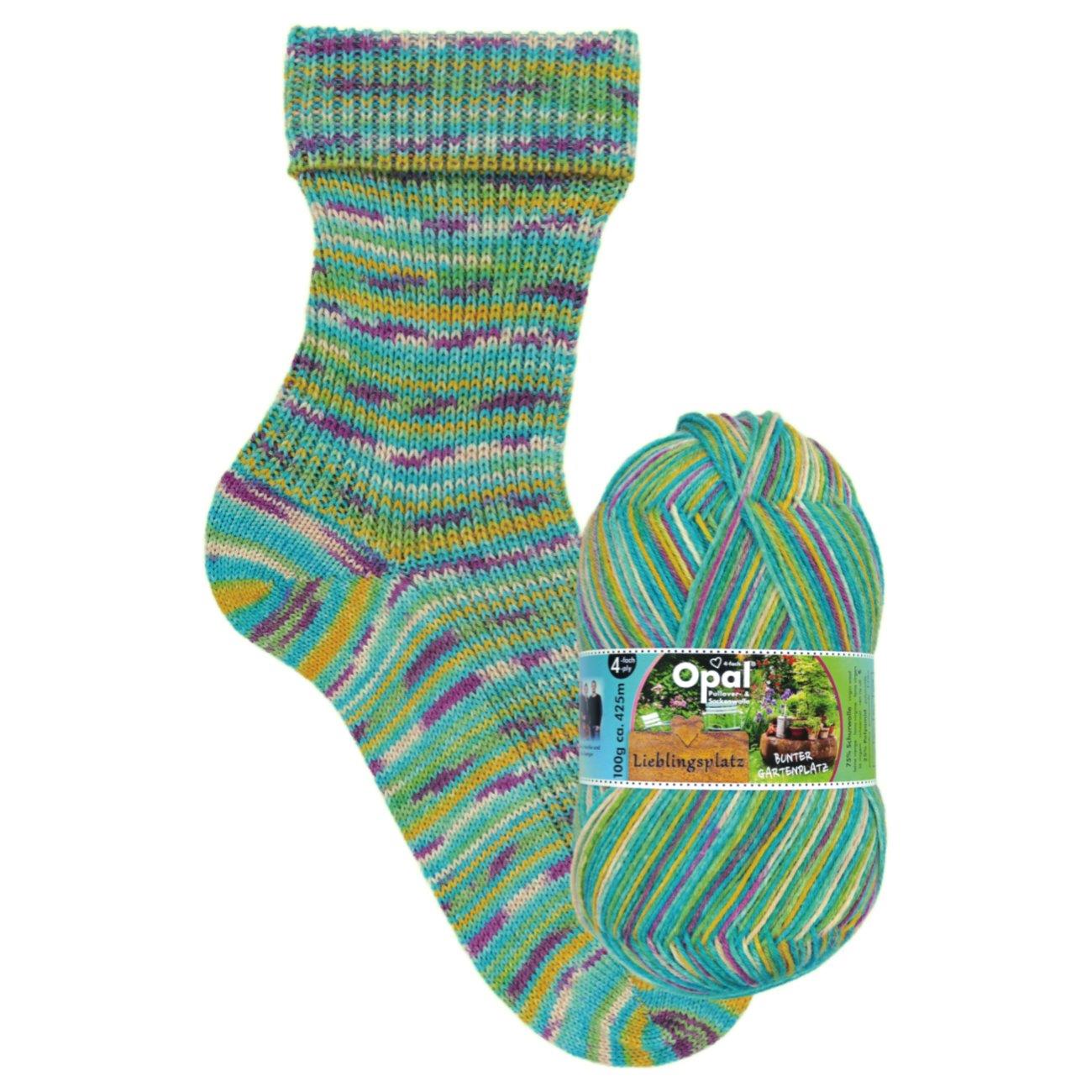 OPAL 4PLY LIEBLINGSPLATZ 4PLY SOCK WOOL 100 GRAM BALL (11464) COLOURFUL GARDEN AREA