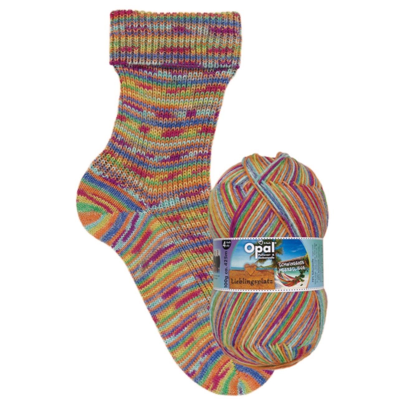 OPAL 4PLY LIEBLINGSPLATZ 4PLY SOCK WOOL 100 GRAM BALL (11466) SWING SEA LOUNGER