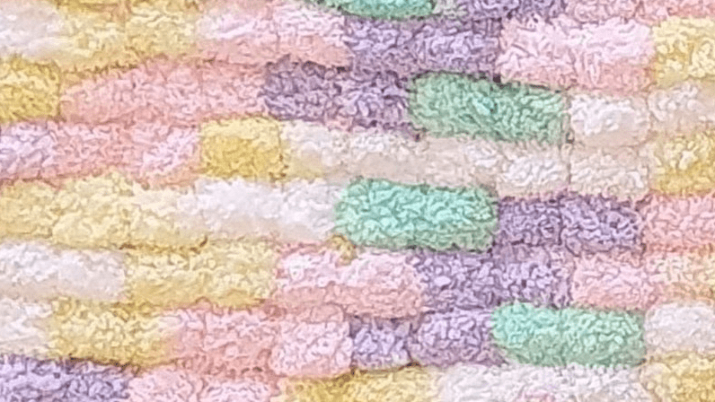 NEW OUT JAMES BRETT MUNCHKIN POMPOM YARN/WOOL 200 GRAM BALL RAINBOW DROPS (MK03)