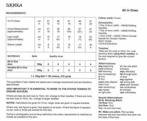 UKHKA236 ARAN BABIES ALL IN ONE SUITS KNITTING PATTERN