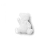 10 X BABY WHITE TEDDY BUTTONS