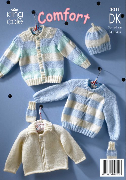 KING COLE BABY DOUBLE KNIT PATTERN 3011