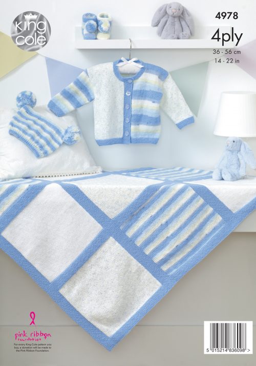 KING COLE BABY 4PLY KNITTING PATTERN (4978)