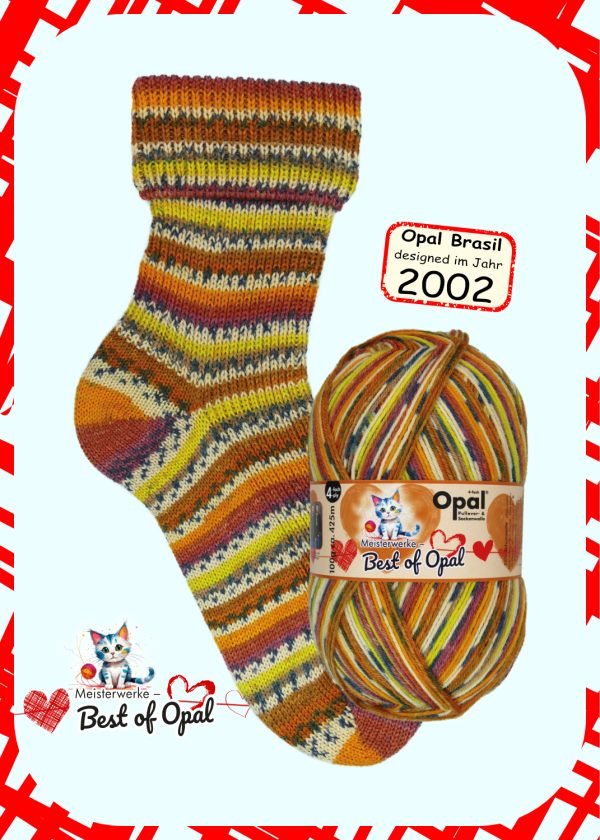 OPAL 4PLY SOCK WOOL 100 GRAM BALL BEST OF OPAL (5003)