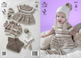 NEW OUT KING COLE BABIES DK KNITTING PATTERN 3971