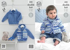 KING COLE DOUBLE KNIT BABY KNITTING PATTERN 4200