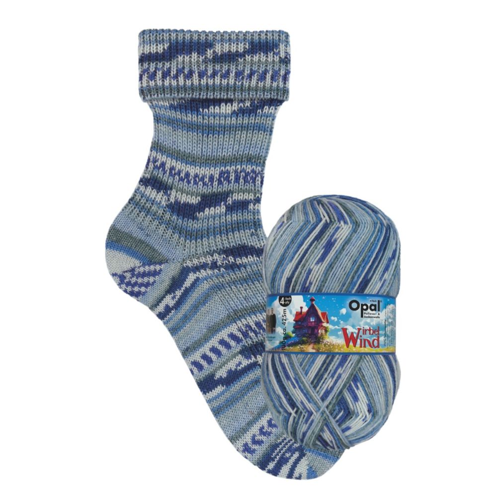 OPAL WIRBELWIND 4PLY SOCK WOOL 100 GRAM BALL (11477) FLAUSCHIGE WOLKEN