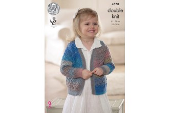 KING COLE CHILDRENS DOUBLE KNIT KNITTING PATTERN (4578)