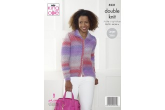 KING COLE LADIES DOUBLE KNIT KNITTING PATTERN (5231)