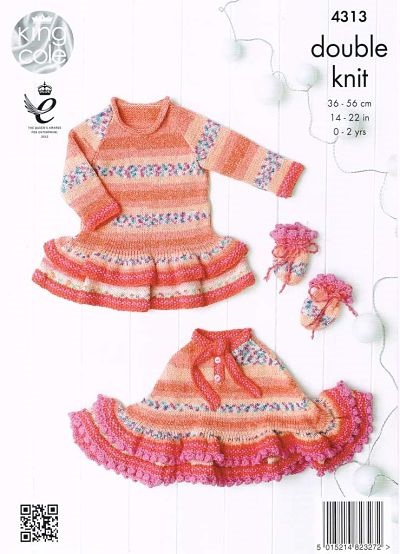 NEW OUT KING COLE DRIFTER FOR BABY DK KNITTING PATTERN 4313