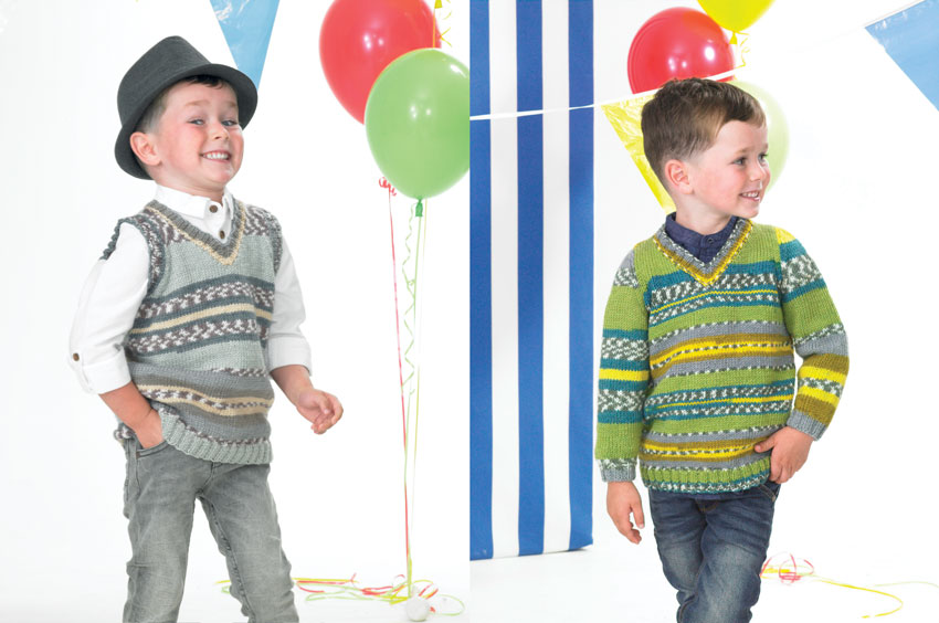 JAMES BRETT CHILDRENS TANK TOP AND JUMPER DK KNITTING PATTERN (JB398)