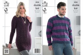 KING COLE DK JUMPER AND TUNIC KNITTING PATTERN 3930