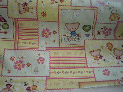 TEDDY BEAR CHILDRENS/BABIES POLYCOTTON FABRIC 56 INCHES WIDE PRICE PER METRE